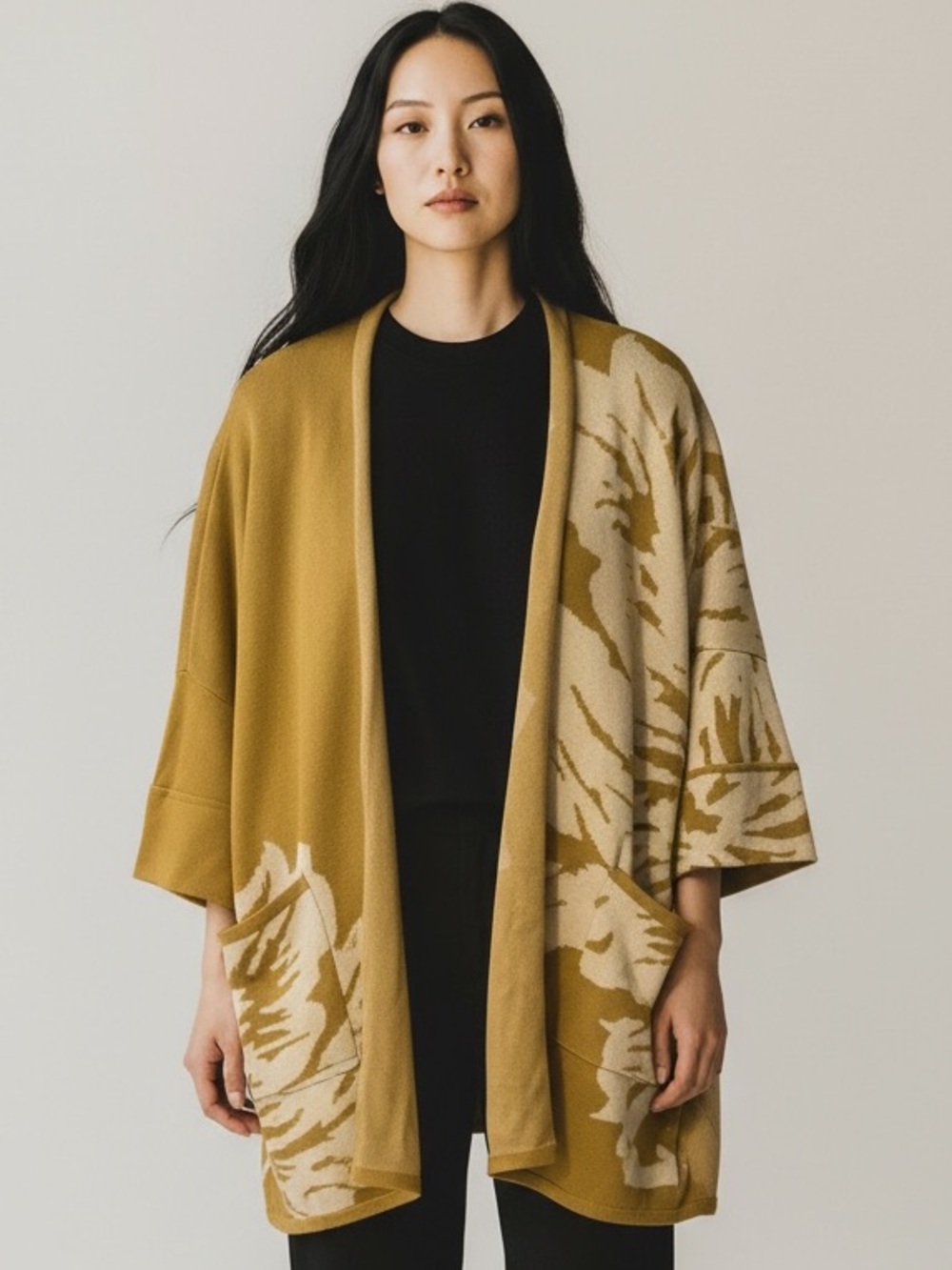 MARLA WYNNE SZ MEDIUM BEAUTIFUL OVERSIZED LONG CARDIGAN SWEATER